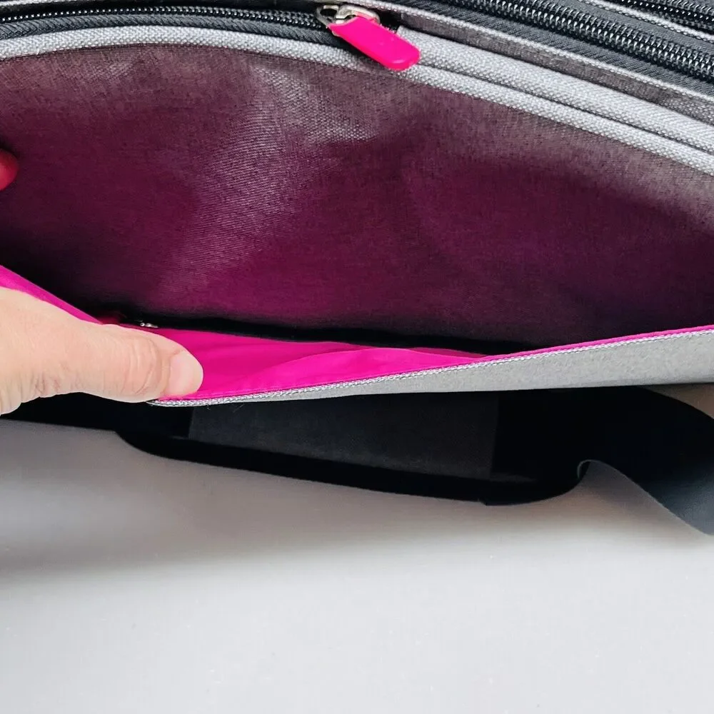 NEW iHome Smart Brief: 13 inch Laptop Bag Briefcase for Mac Heathered Grey iPad
